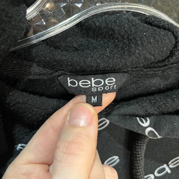 Black bebe hoodie with front - Picture 3 of 5